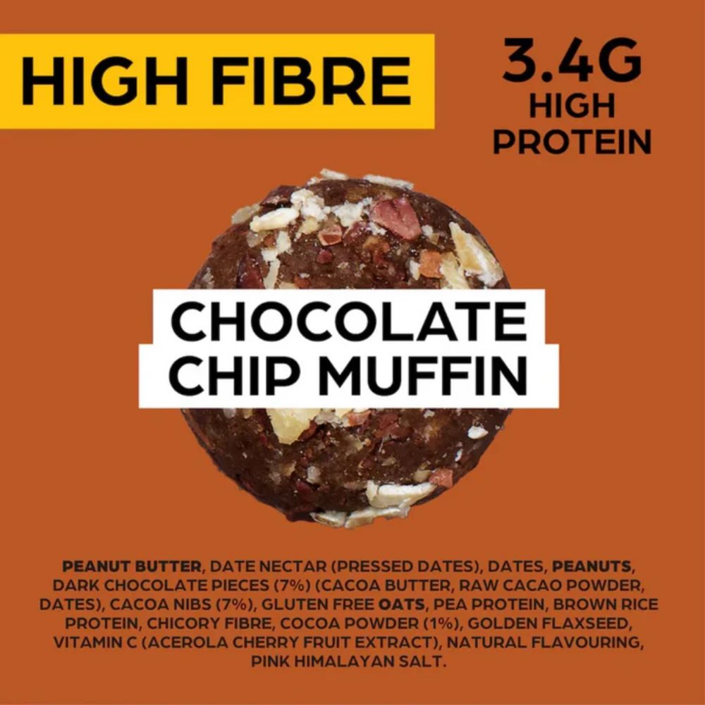 The Protein Ball Co Choc Chip Muffin 10 x 45g