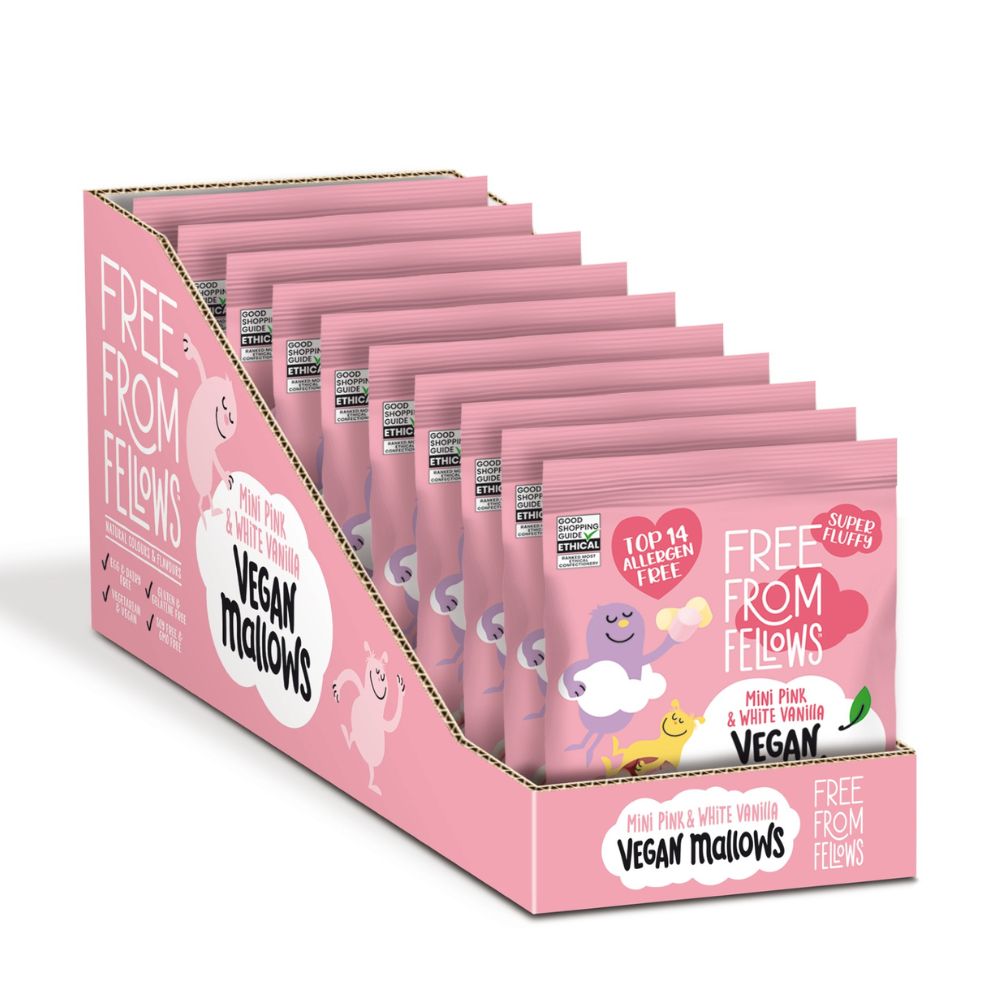 Free From Fellows Vanilla Pink & White Mini Mallows 10 x 105g