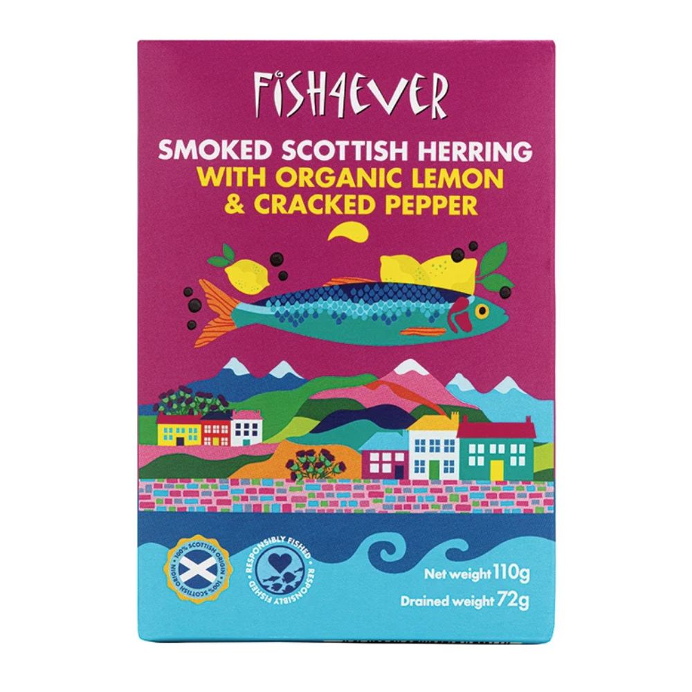 Fish4Ever Smoked Herring Lemon & Pepper 12 x 110g