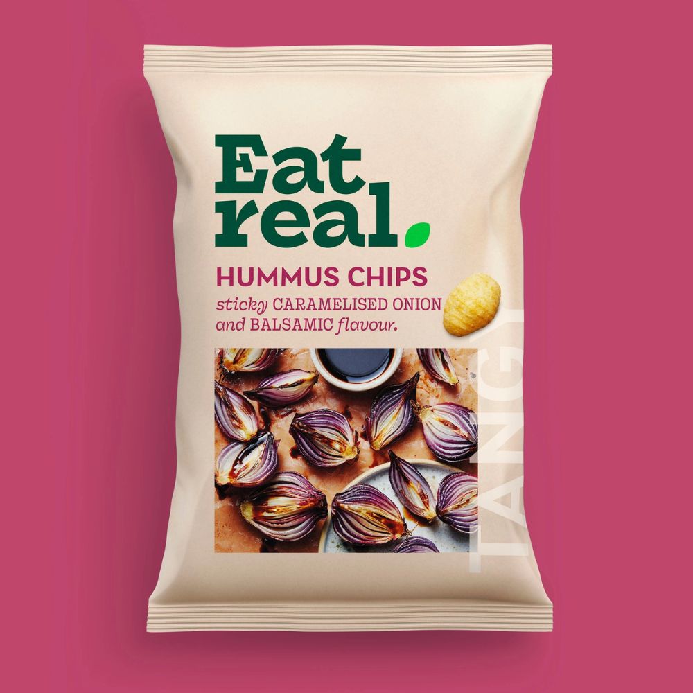 Eat Real Hummus Chips Caramelised Onion & Balsamic Vinegar 10 x 110g