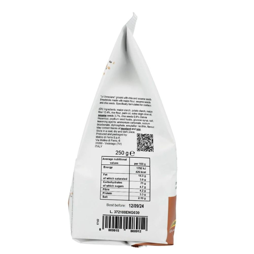 Le Veneziane Sesame and Chia Grissini Breadsticks 250g