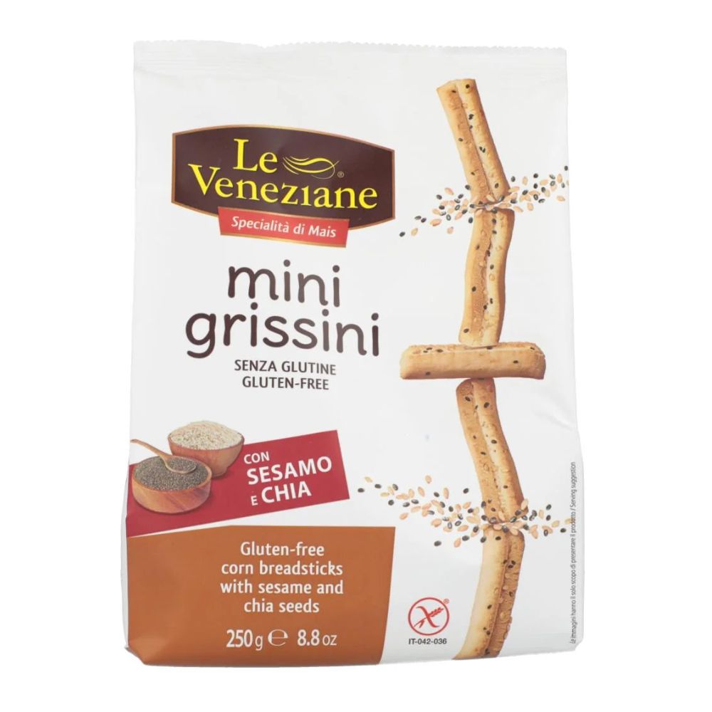 Le Veneziane Sesame and Chia Grissini Breadsticks 250g