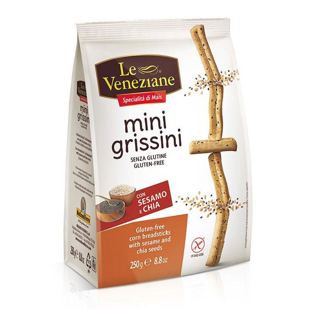Le Veneziane Sesame and Chia Grissini Breadsticks 250g