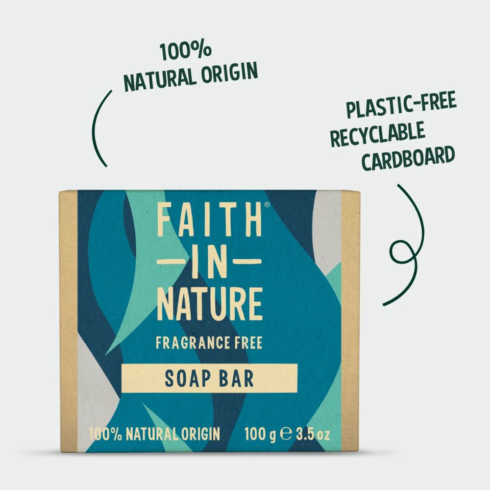 Faith In Nature Fragrance Free Soap Bar 6 x 100g