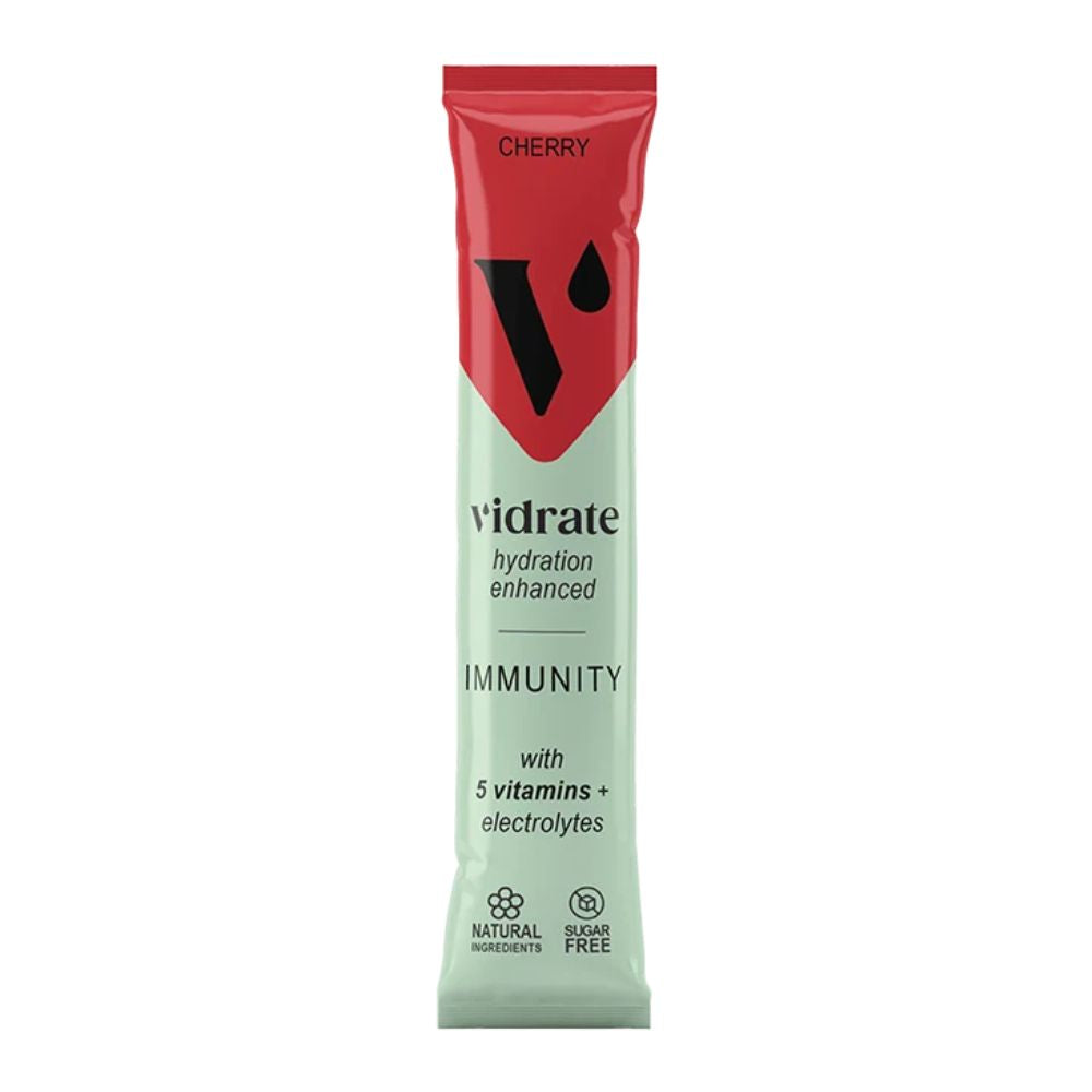 ViDrate Cherry Electrolyte Drink Powder with Vitamins & Zinc 30 x 3g