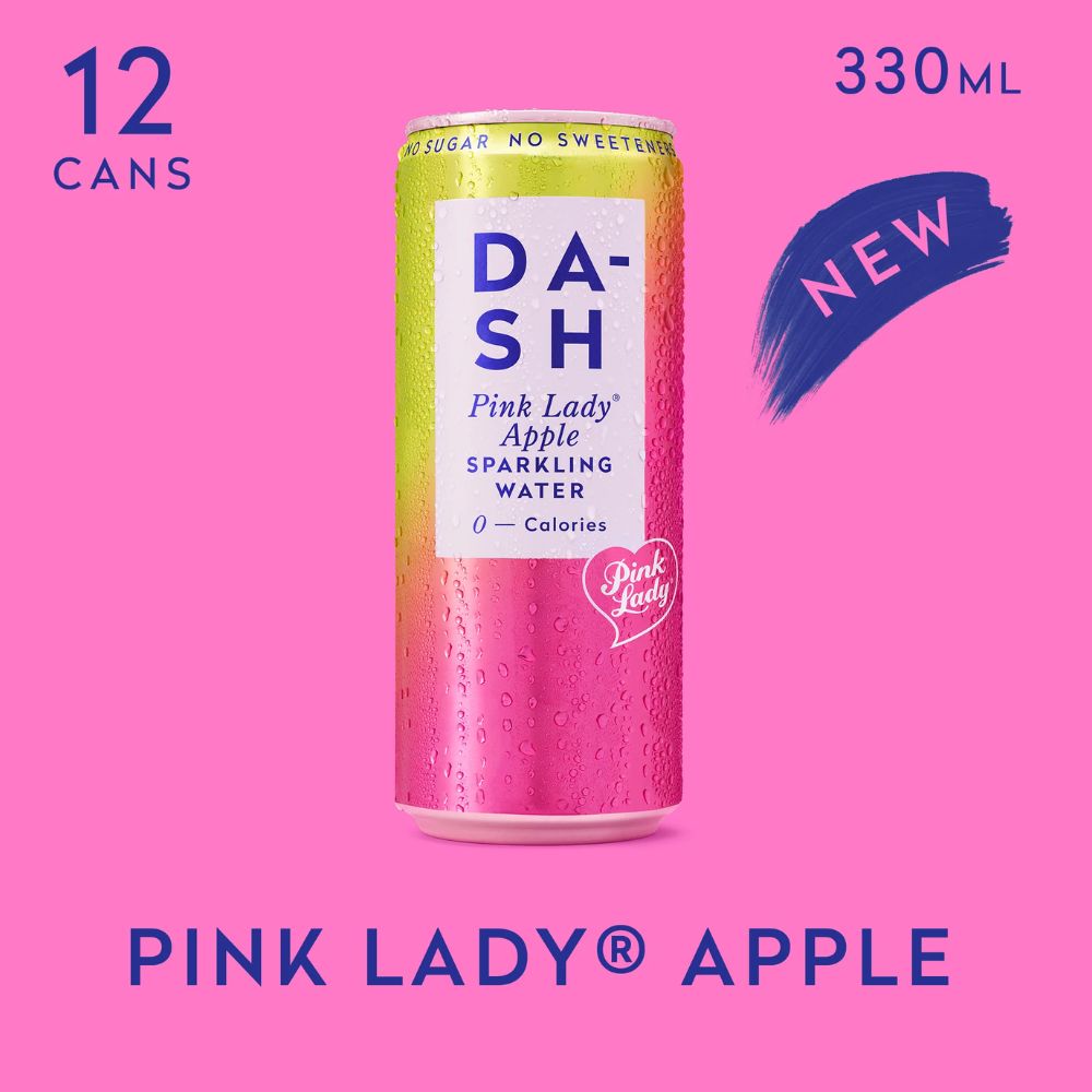 Dash Water Sparkling Water Pink Lady Apple 12 x 330ml