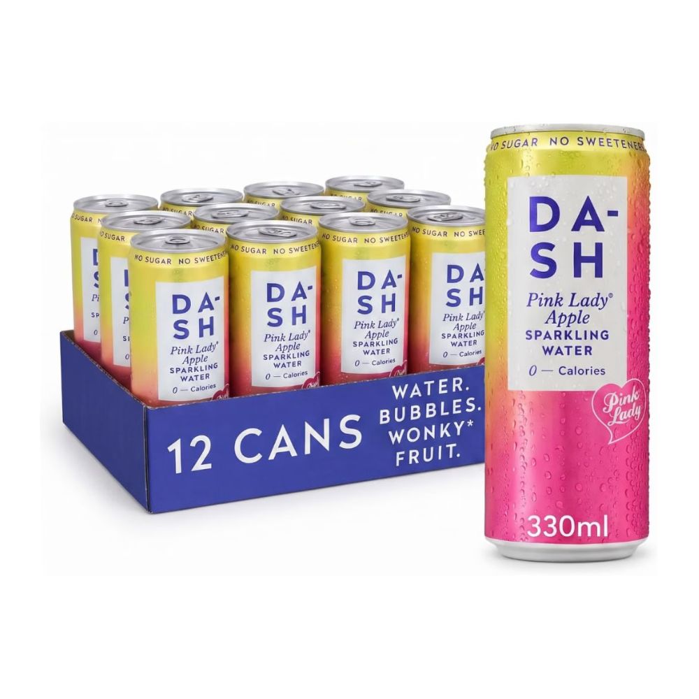 Dash Water Sparkling Water Pink Lady Apple 12 x 330ml
