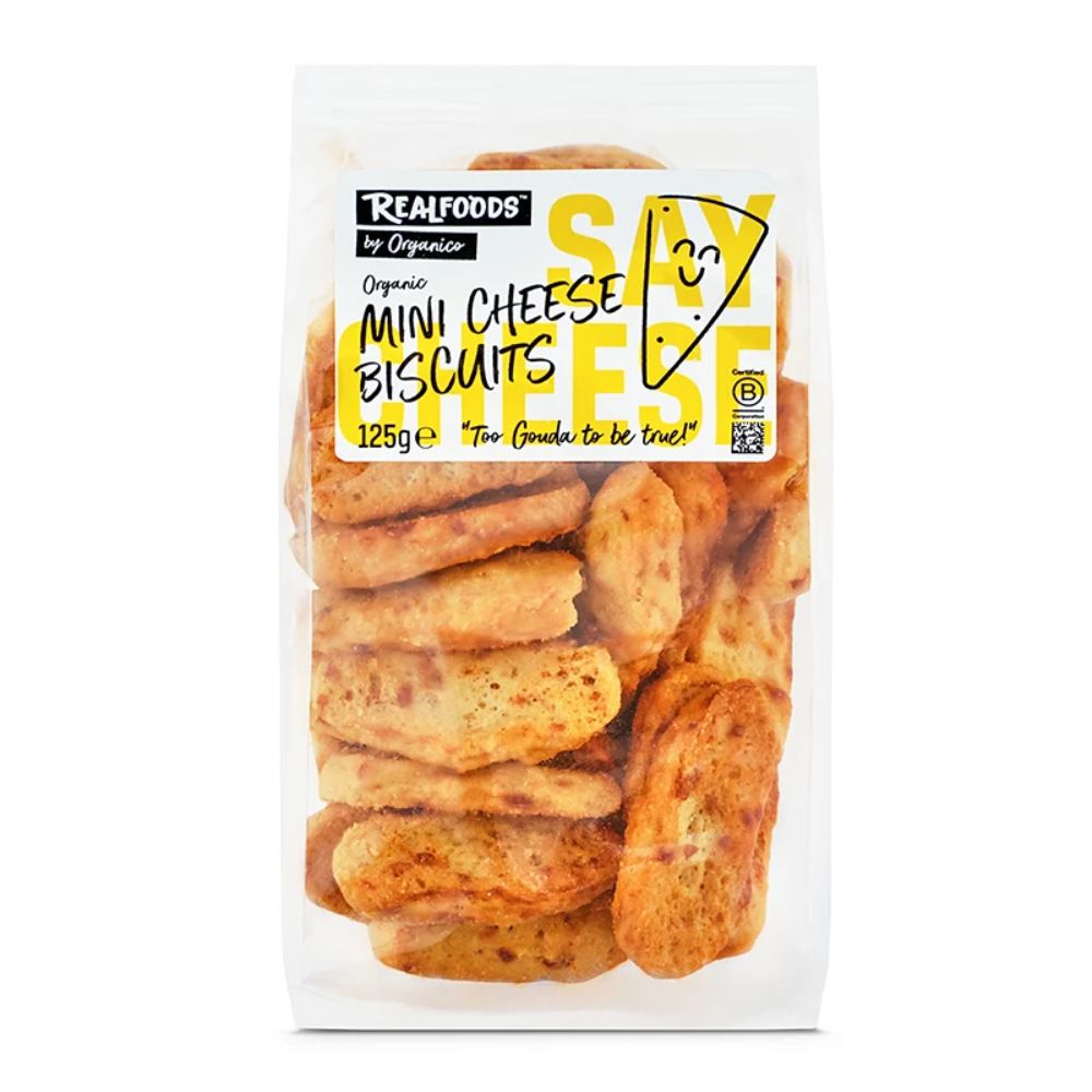 Realfoods by Organico Organic Mini Gouda Cheese Biscuits 10 x 125g