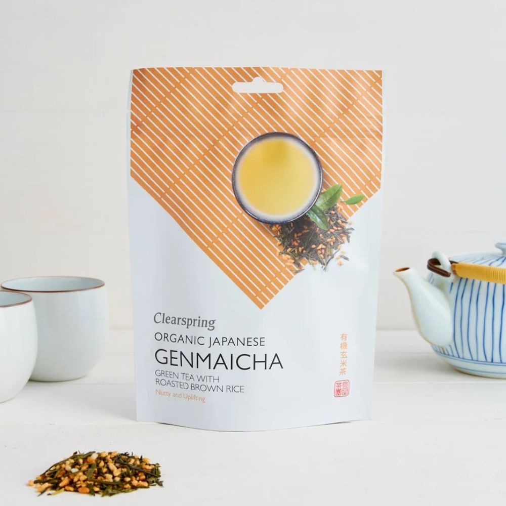 Clearspring Organic Japanese Genmaicha Green Tea with Roasted Rice 1 x 90g