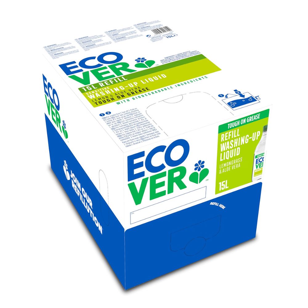 Ecover Lemon and Aloe Vera Washing Up Liquid Refill 15L
