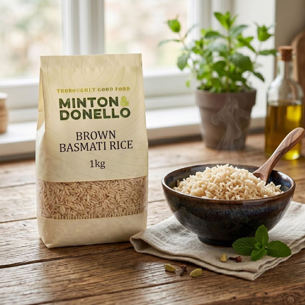 Minton & Donello Organic Long Grain Brown Basmati Rice 6 x 1Kg