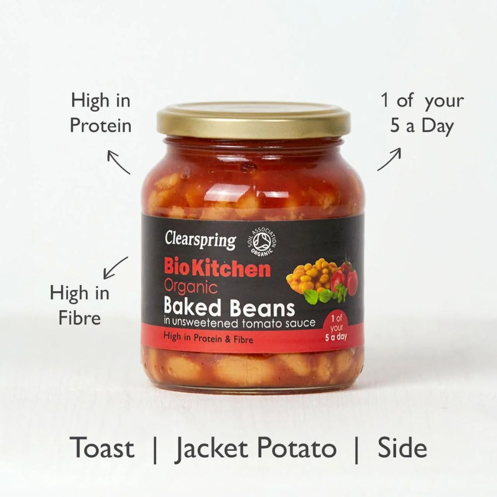Clearspring Demeter Organic Baked Beans Unsweetened Tomato Sauce 350g