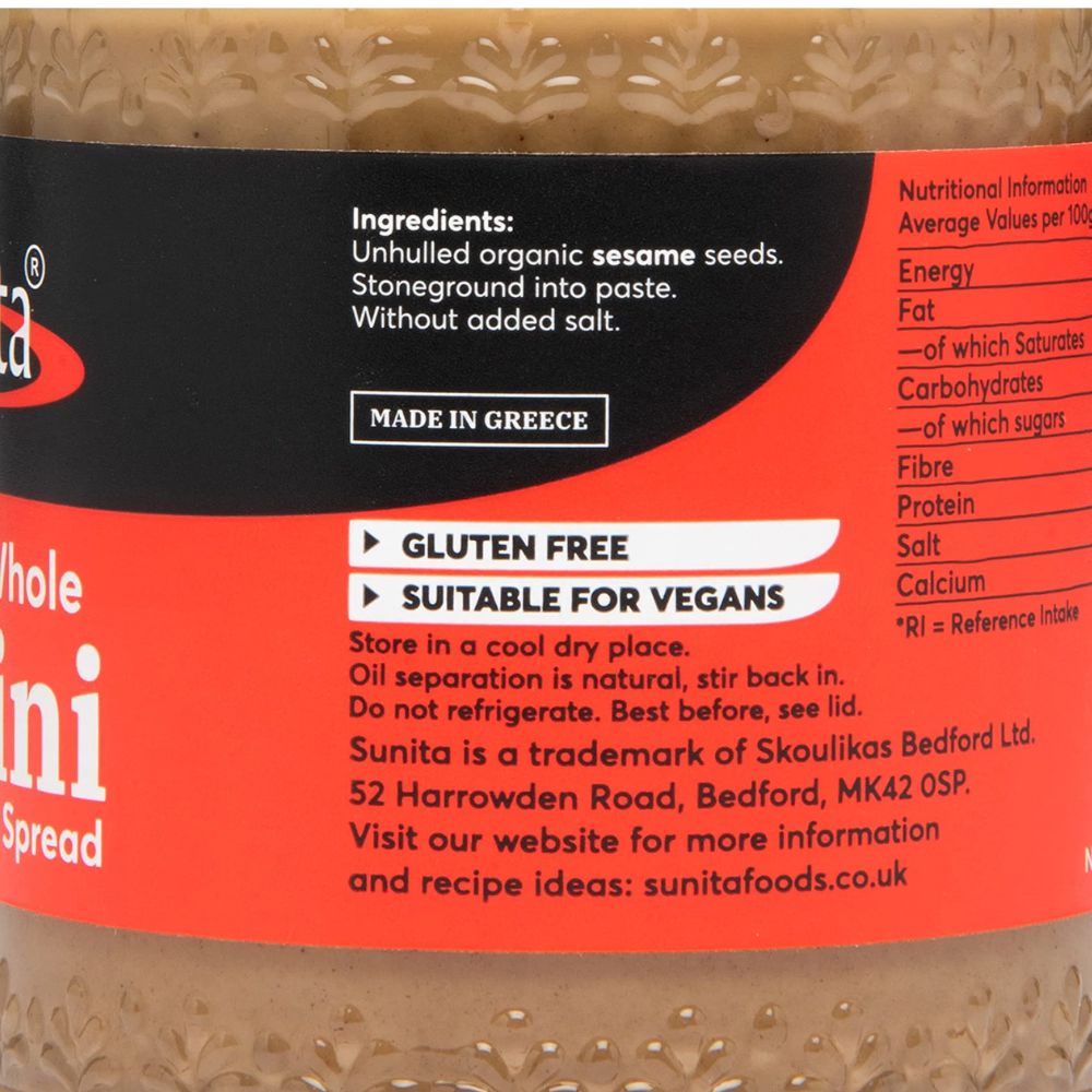 Sunita Organic Whole Tahini 280g