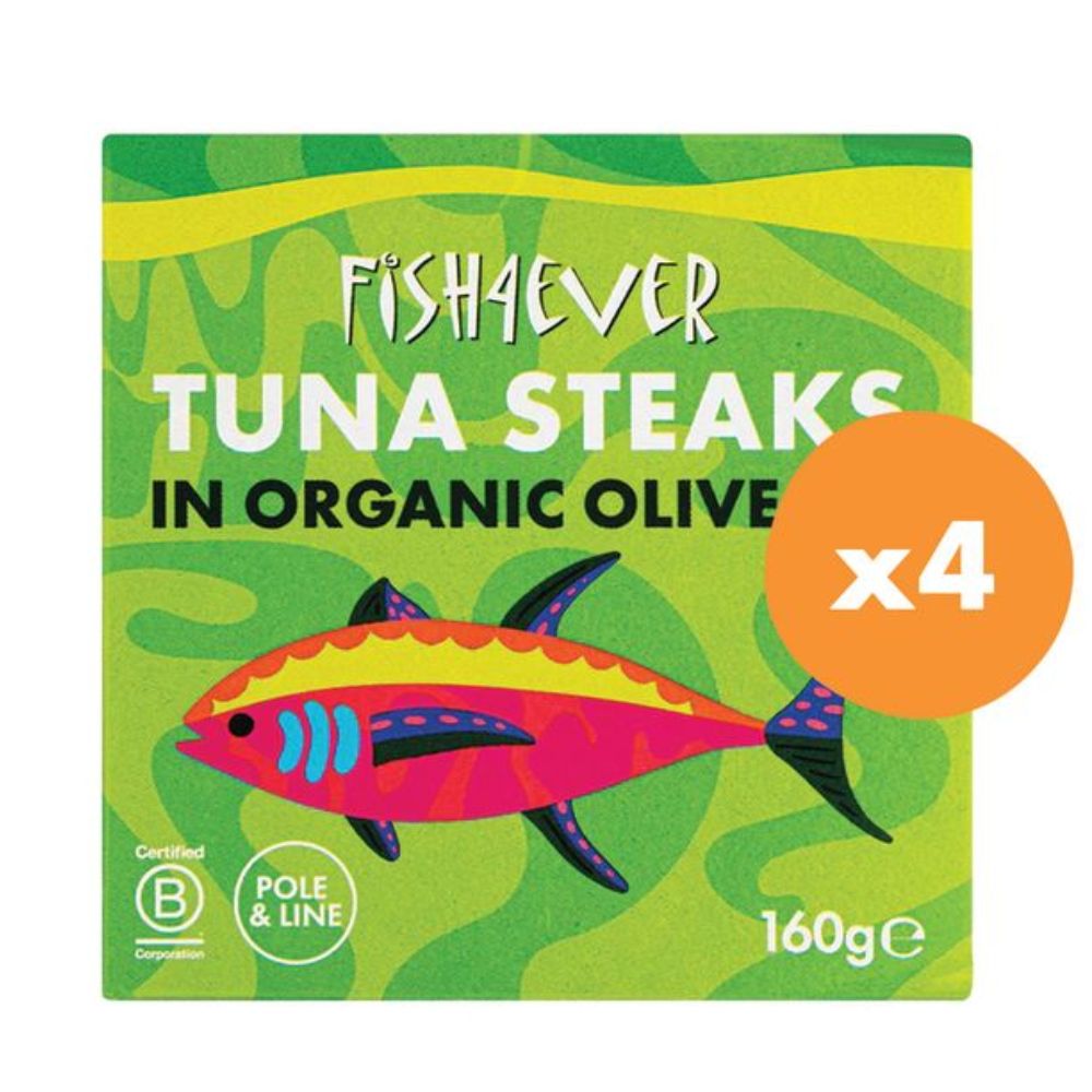 Fish4Ever Yellowfin Tuna In Organic Olive Oil 4 x 160g