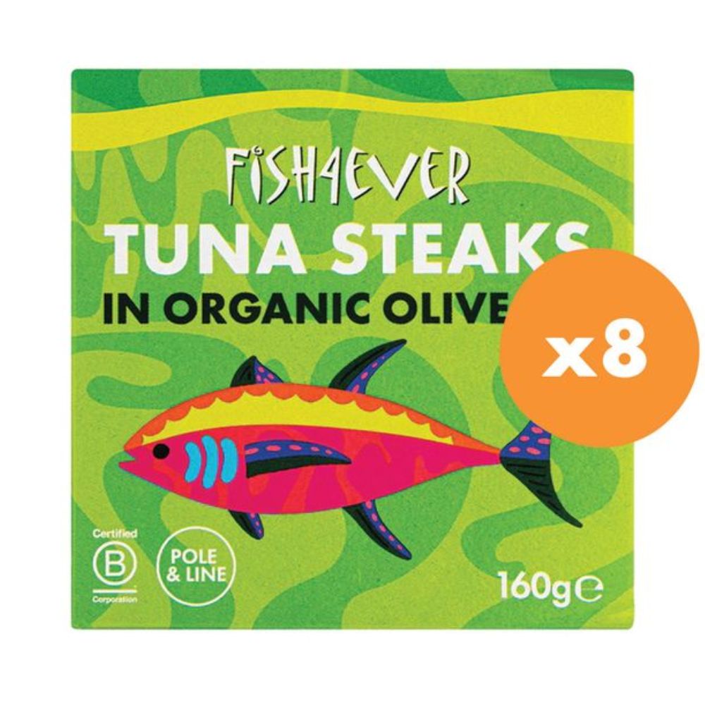 Fish4Ever Yellowfin Tuna In Organic Olive Oil 8 x 160g