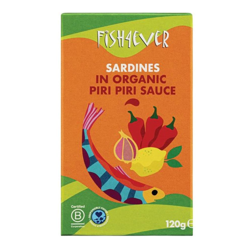 Fish4Ever Sardines in Organic Piri Piri Sauce 6 x 120g