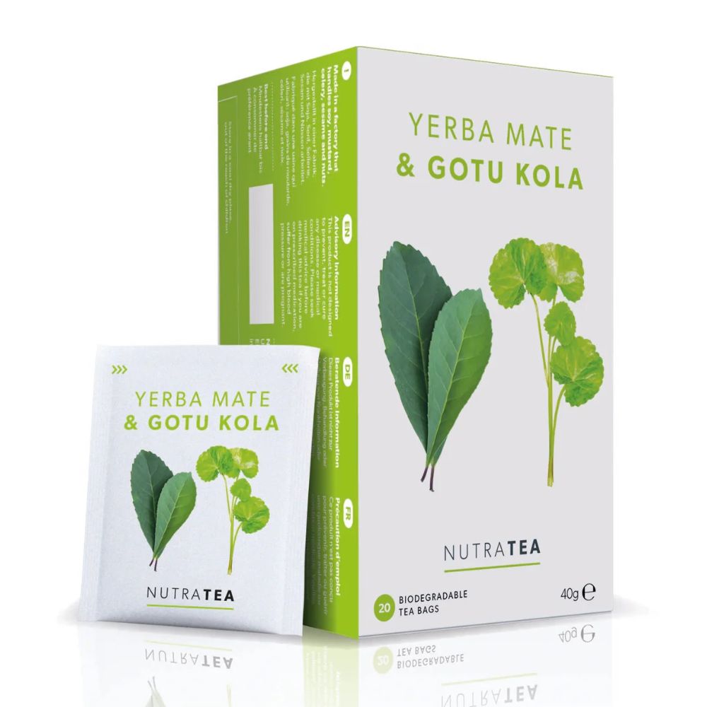 NutraTea Yerba Mate & Gotu Kola Herbal Tea 20 Bags