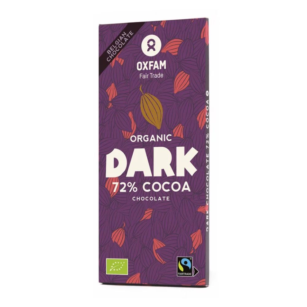 Oxfam Fair Trade Organic Dark Chocolate 72% 100g