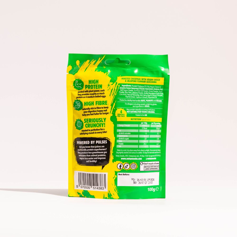 Noisy Snacks Chickpeas Cheeze & Jalapeno 7 x 100g
