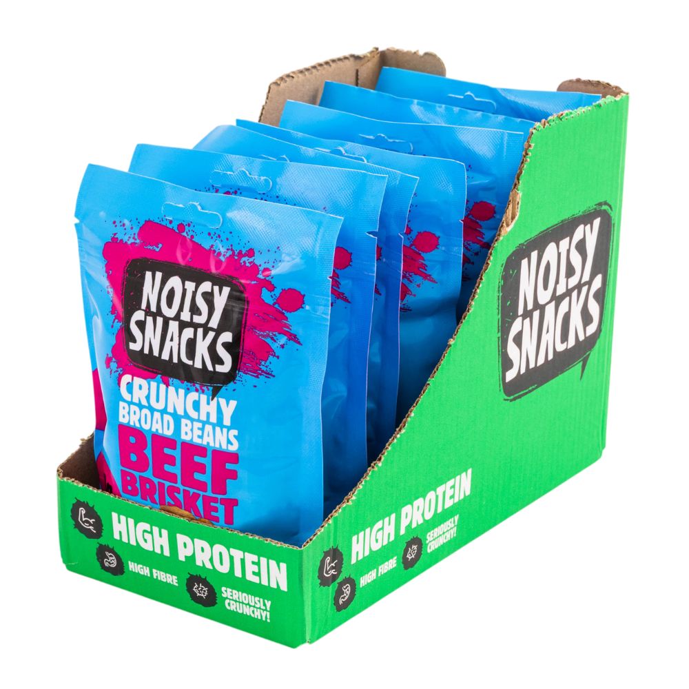 Noisy Snacks Crunchy Broad Beans Beef Brisket 7 x 100g