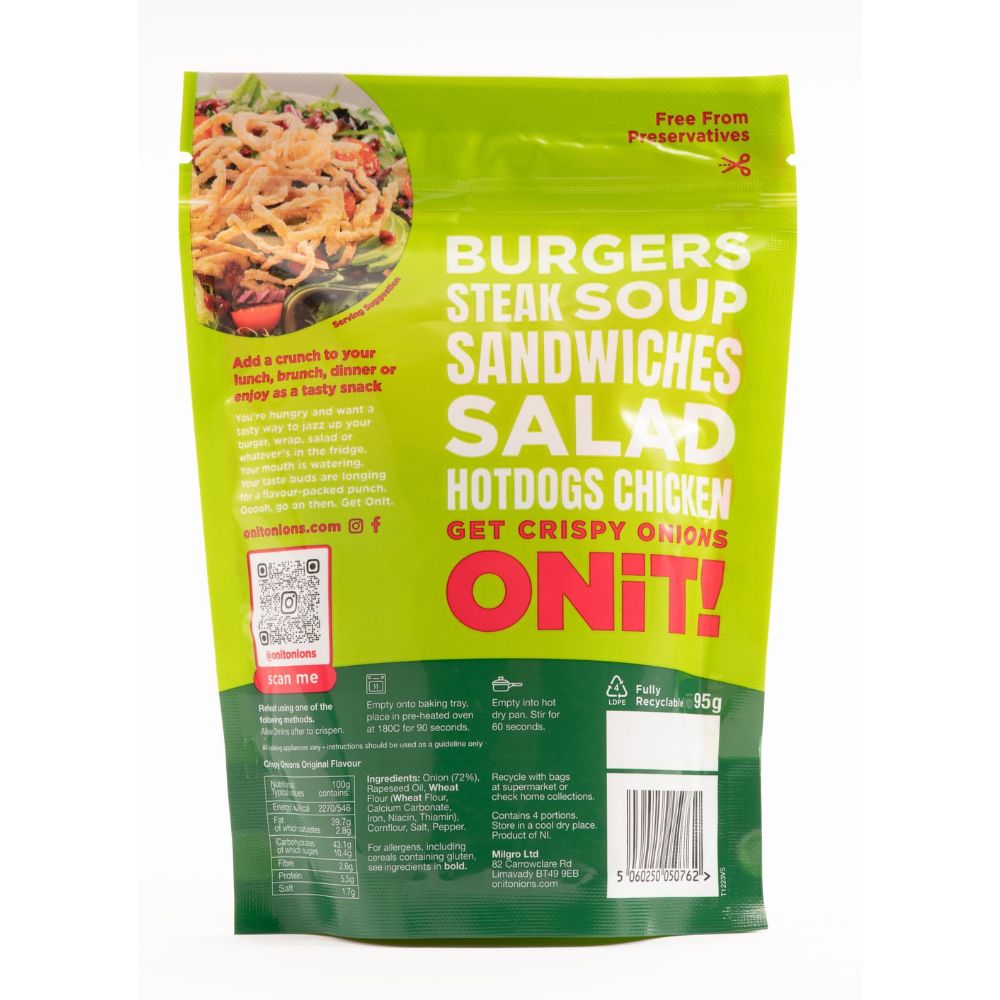 Onit Crispy Onions Original Flavour 6 Pack x 95g
