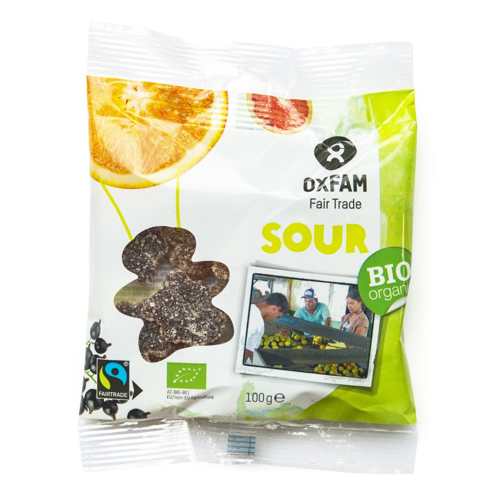 Oxfam Fair Trade Organic Sour Gummy Bears 20 x 100g