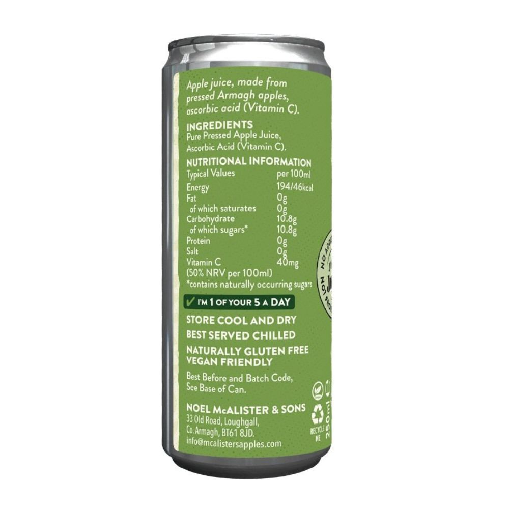Juist Pure Still Apple Juice Can 12 x 250ml