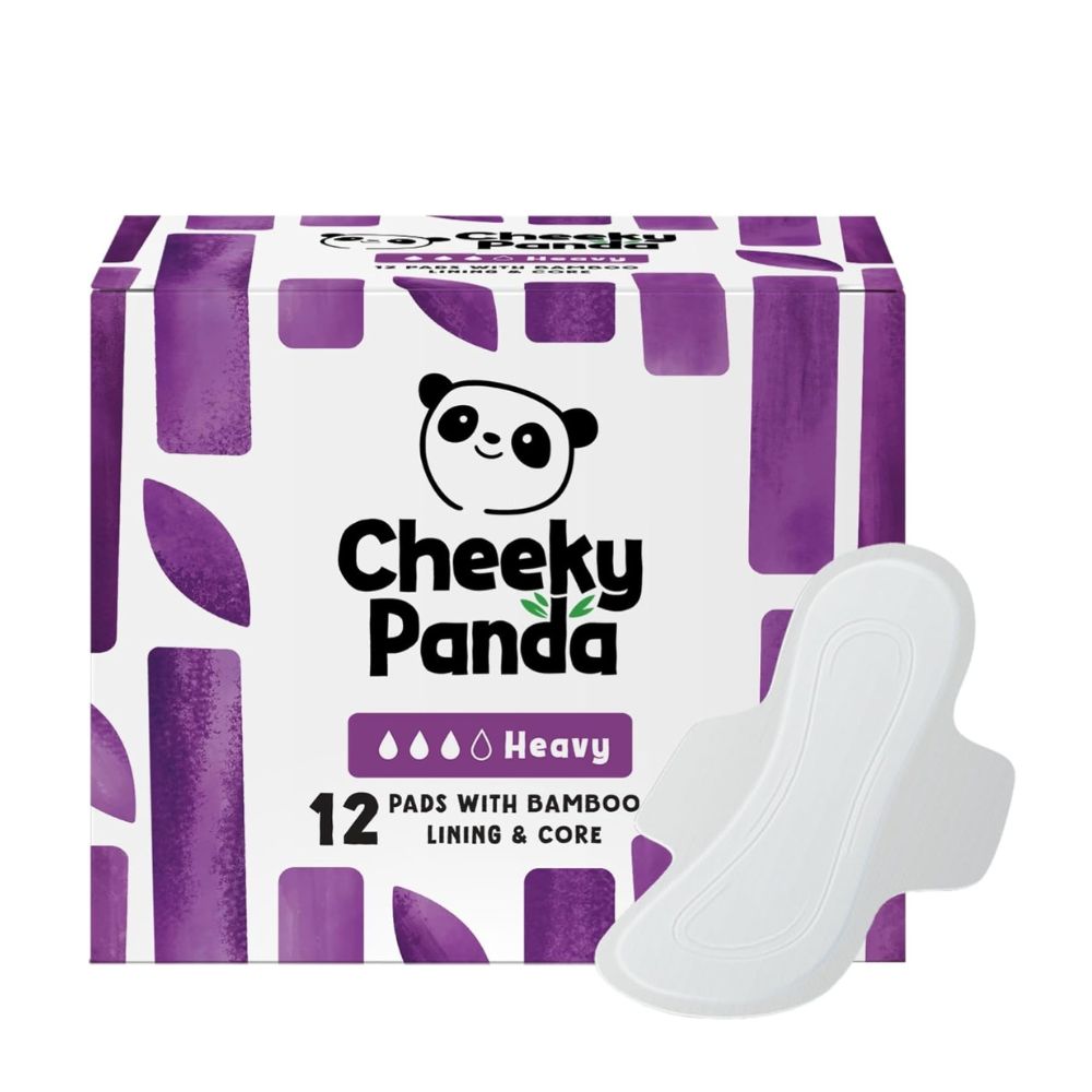 The Cheeky Panda Period Pads With Bamboo Heavy Flow 36 x 12 Pads
