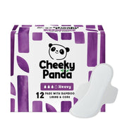 The Cheeky Panda Period Pads With Bamboo Heavy Flow 36 x 12 Pads