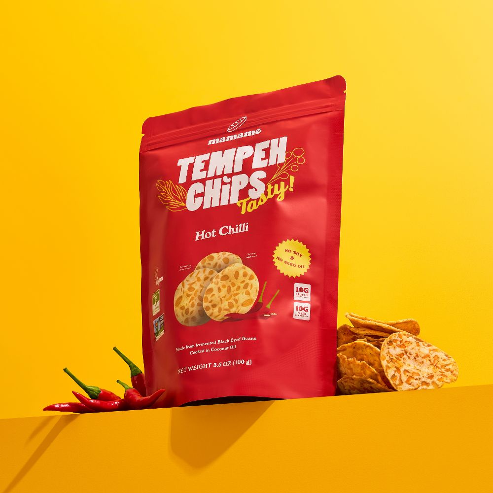 Mamame Tempeh Chips Hot Chilli 12 x 100g