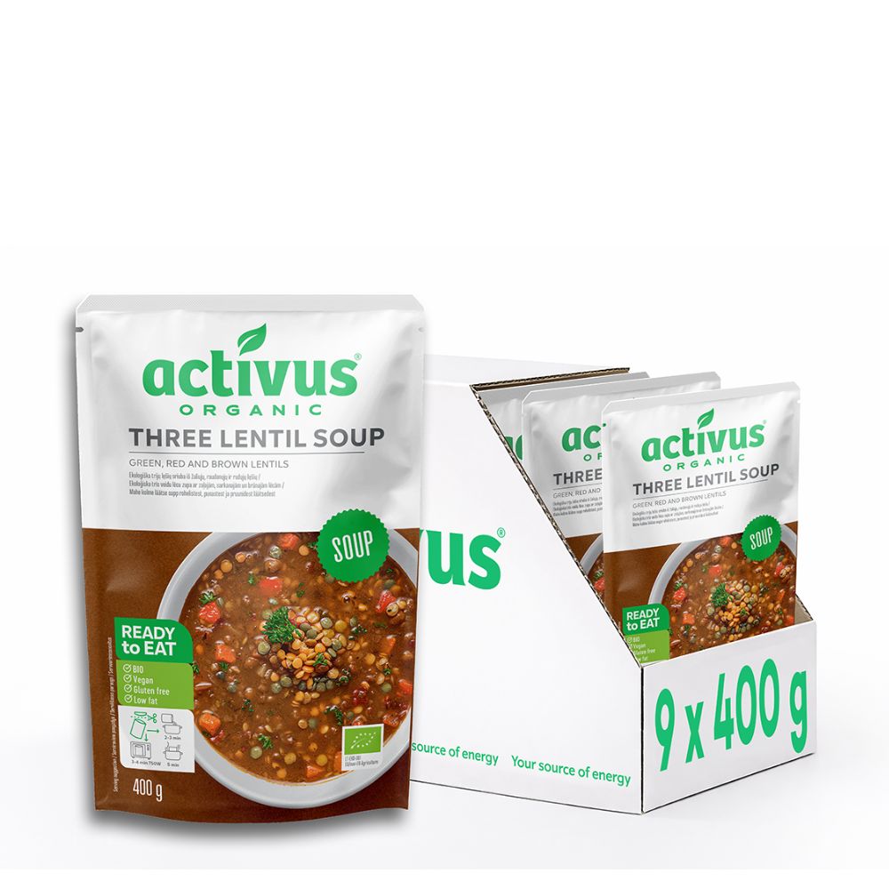 Activus Three Lentil Soup 9 x 400g