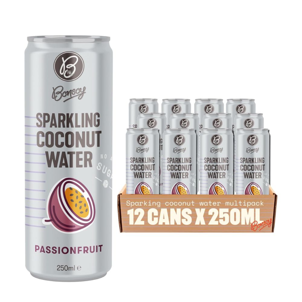 Bonsoy Sparkling Coconut Water Passionfruit 250ml x12