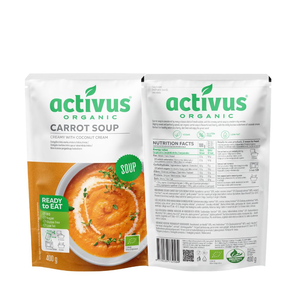Activus Organic Carrot Soup 9 x 400g