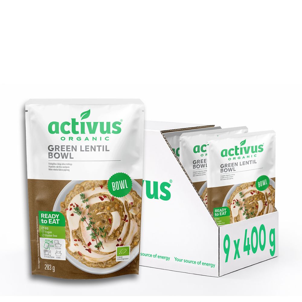 Activus Green Lentil Dhal Bowl 9 x 283g