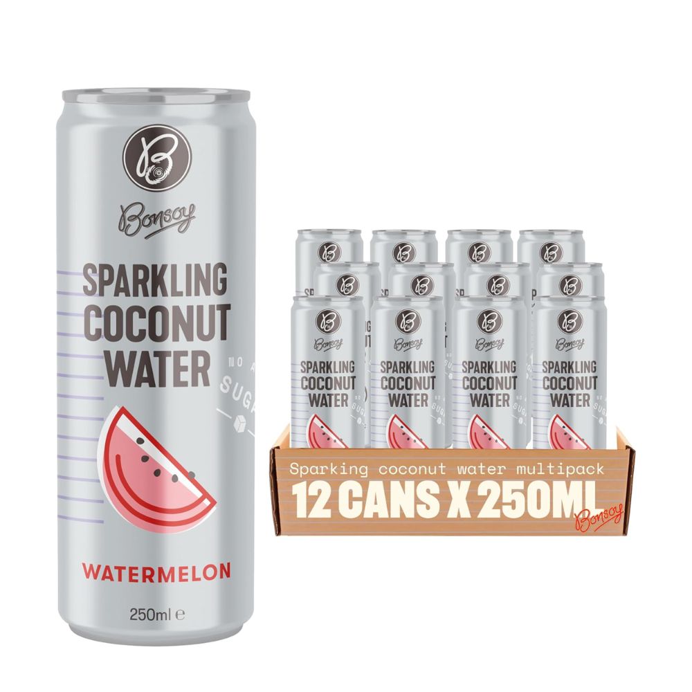 Bonsoy Sparkling Coconut Water Watermelon 250ml x12