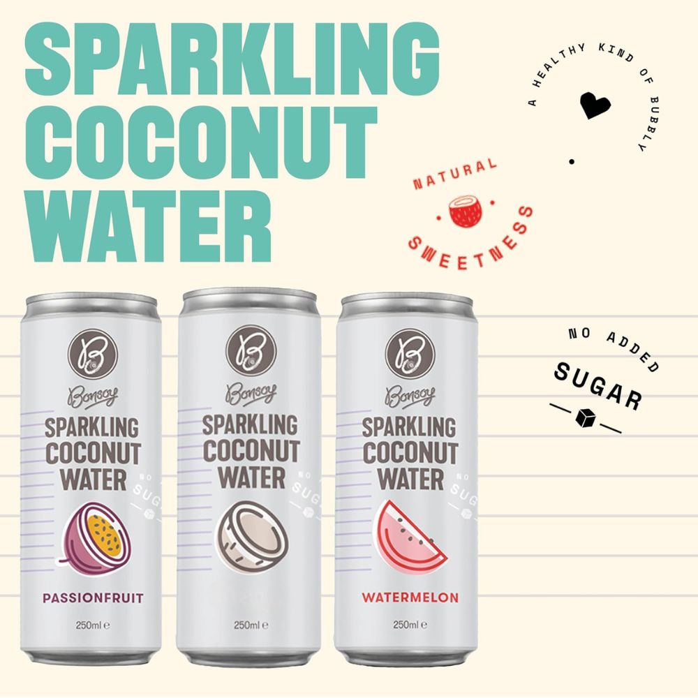 Bonsoy Sparkling Coconut Water 12 x 250ml