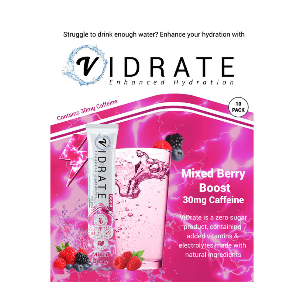 ViDrate Boost Mixed Berry Shelf Ready Display Unit 10x3g