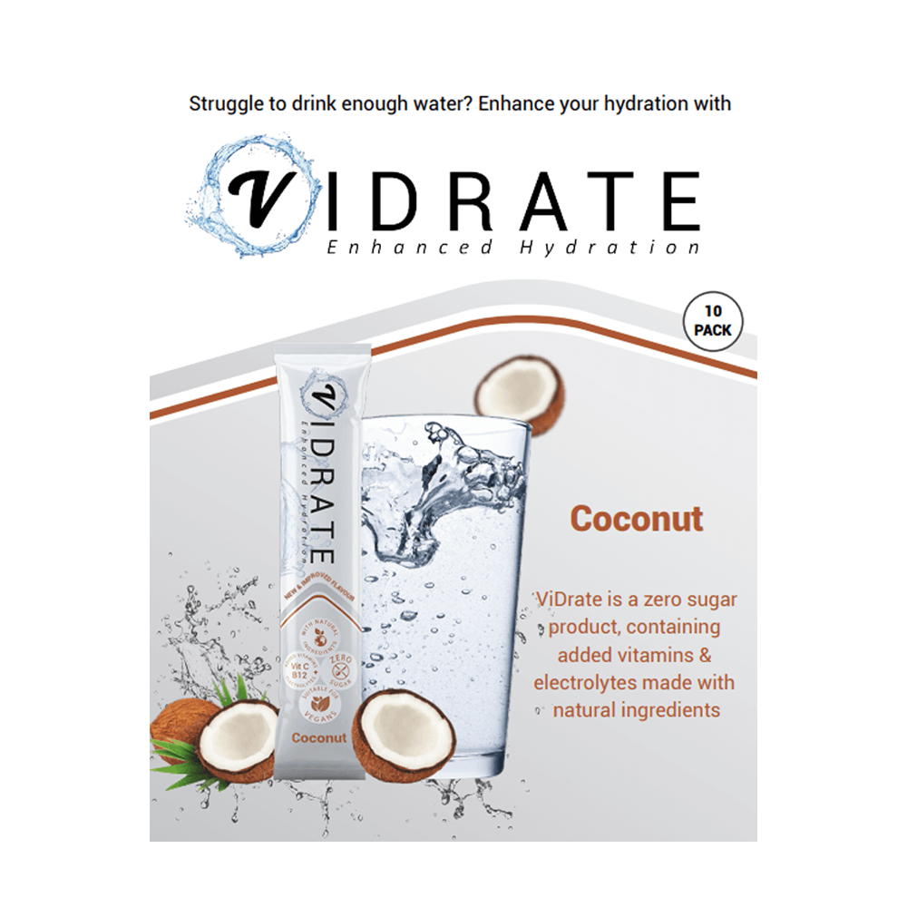 ViDrate Coconut Shelf Ready Display Unit 10x3g