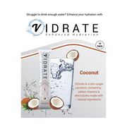ViDrate Coconut Shelf Ready Display Unit 10x3g
