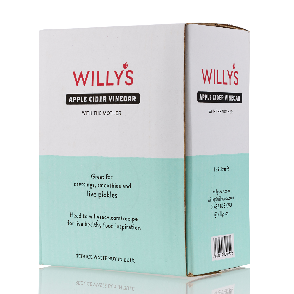 Willy's Organic Original Apple Cider Vinegar Bag in Box 5 Litre