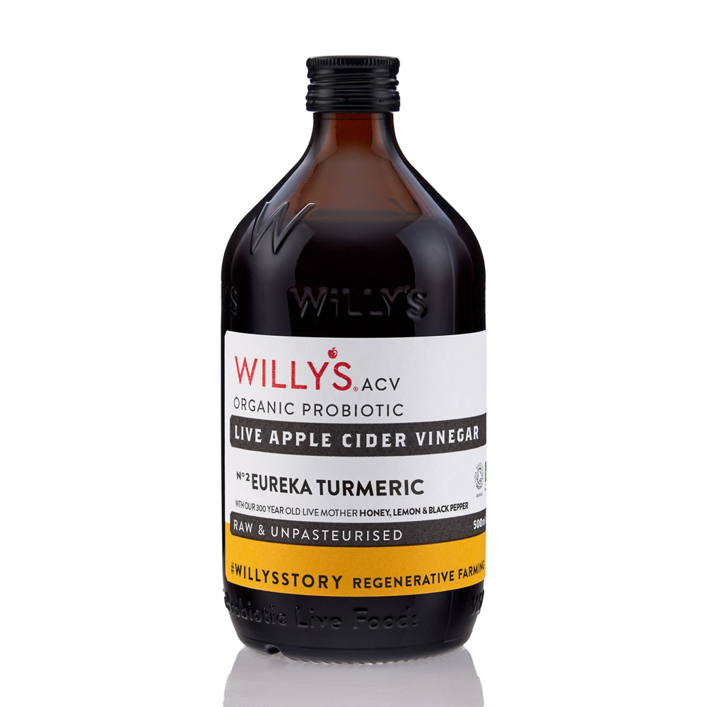 Willy's Organic Turmeric & Eureka Lemon Apple Cider Vinegar 500ml